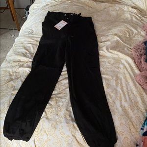 Misguided black tall cargo pants